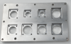 CNC machining parts aluminum Communication port plate